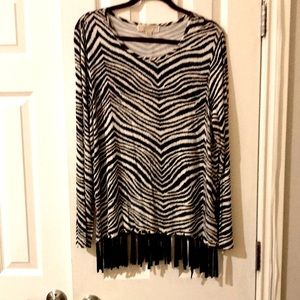 Michael Kors  tasseled striped top.